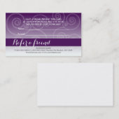 Carte De Référencement Le remous blanc pourpre foncé se réfèrent des (Devant / Derrière)