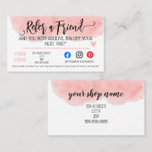Carte De Référencement L'entreprise recommande une remise marketing à un (Devant / Derrière)