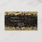 Carte De Référencement Léopard Guépard Or Pailleté Parrainez un Ami (Dos)