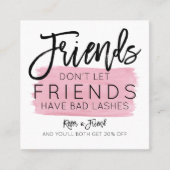Carte De Référencement Les amis ne laissent pas les amis avoir de mauvais (Devant)