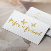 Carte De Référencement Les papillons dorés modernes réfèrent un ami