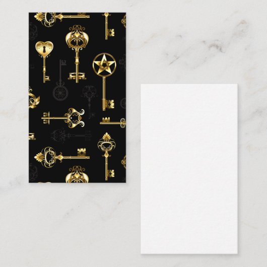 Carte De Référencement Les Patters de Seamless avec Golden Keys (Devant / Derrière)