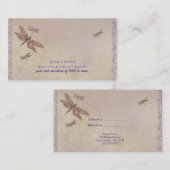 Carte De Référencement Libellules violettes et dorées Parrainage de libel (Devant / Derrière)