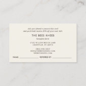 Carte De Référencement Logo apiculteur vintage d'abeilles (Dos)