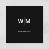 Carte De Référencement Logo de marque noire | Entreprise (Devant)