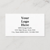 Carte De Référencement Logo d'entreprise Noir et blanc Référer un ami (Dos)