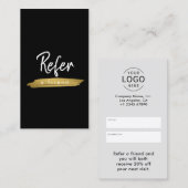 Carte De Référencement Logo d'entreprise simple et minimal (Devant / Derrière)