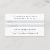 Carte De Référencement Logo Navy & Gold Lotus | Yoga Wellness Spa (Dos)