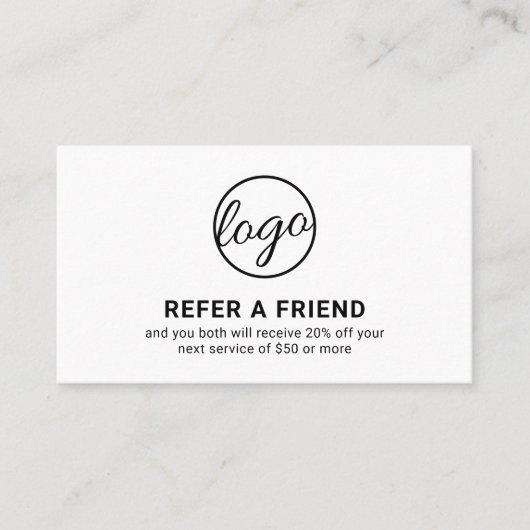 Carte De Référencement Logo Professionnel Minimal Moderne Simple (Devant)