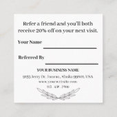 Carte De Référencement Logo Professionnel Noir Et Blanc    (Dos)