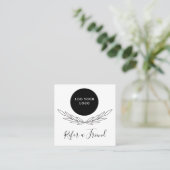 Carte De Référencement Logo Professionnel Noir Et Blanc    (Debout devant)