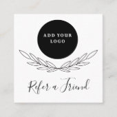 Carte De Référencement Logo Professionnel Noir Et Blanc    (Devant)