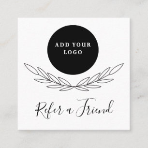 Carte De Référencement Logo Professionnel Noir Et Blanc   