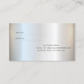 Carte De Référencement Lotus Blanc Professionnel Argent (Dos)