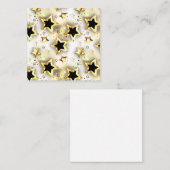 Carte De Référencement Lumière transparente avec étoiles or (Devant / Derrière)