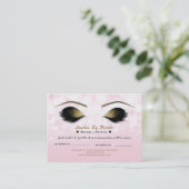 Carte De Référencement Luminaires roses Lashes de maquillage Référez-vous (Debout devant)
