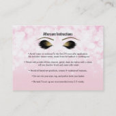 Carte De Référencement Luminaires roses Lashes de maquillage Référez-vous (Dos)