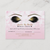 Carte De Référencement Luminaires roses Lashes de maquillage Référez-vous (Devant)