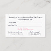 Carte De Référencement Lune rose Lotus (Dos)