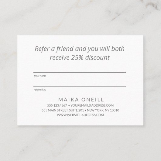 Carte De Référencement Luxueux Blue Bokeh Salon Spa client (Dos)