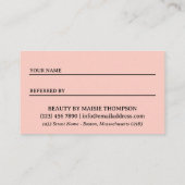 Carte De Référencement Magnifique logo floral corallien jaune bleu (Dos)