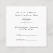 Carte De Référencement Magnolia et Eucalyptus cadre floral rose (Dos)