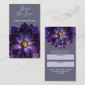 Carte De Référencement Mandala mystique Fleur de Lotus | Renvoi au nouvel (Devant / Derrière)