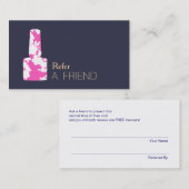 Carte De Référencement Manicurist Nail Salon Référer Un Ami (Devant / Derrière)