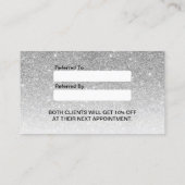 Carte De Référencement Maquillage Artiste Lèvres roses Argent Parties sci (Dos)