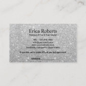 Carte De Référencement Maquillage Artiste Salon des cheveux moderne Argen (Dos)