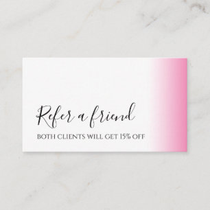 Carte De Référencement Maquillage et cheveux blanc rose et gris