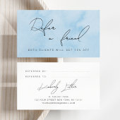 Carte De Référencement Maquillage et cheveux bleu moderne