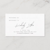 Carte De Référencement Maquillage et cheveux d'aquarelle rose vif moderne (Dos)