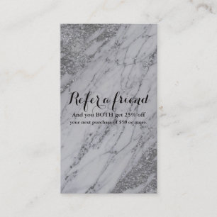 Carte De Référencement Marbre Argenté Moderne Tendance Glam Inviter une A