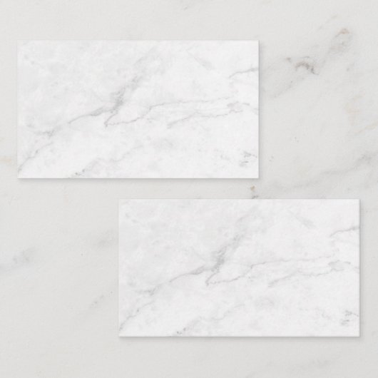 Carte De Référencement Marbre Blanc (Devant / Derrière)
