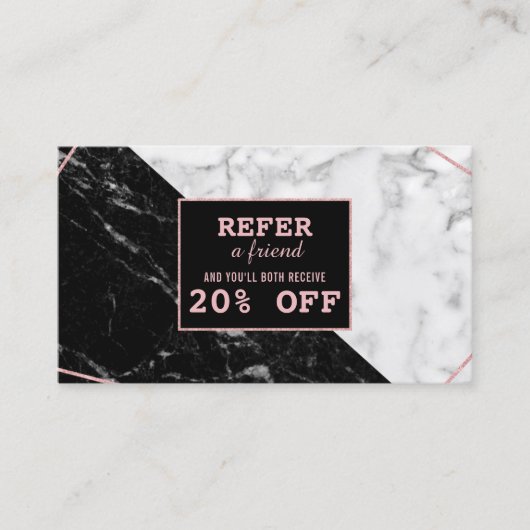 Carte De Référencement Marbre blanc noir maquillage d'or Artiste référenc (Devant)