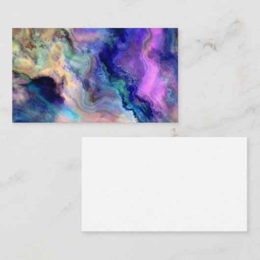 Carte De Référencement Marbre coloré (Devant / Derrière)