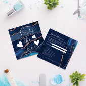 Carte De Référencement Marbre d'agate d'or Rose bleu marine