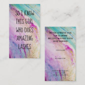 Carte De Référencement Marbre de Fille Moderne Reportez+a+Ami (Devant / Derrière)