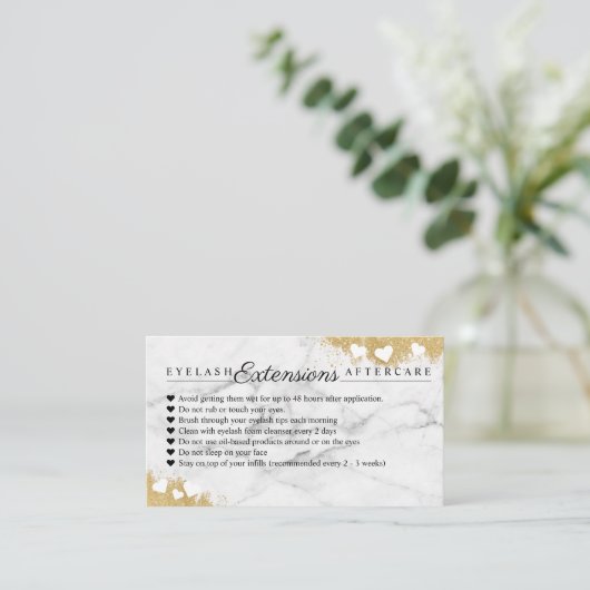 Carte De Référencement Marbre d'or Mascara OEil Lashes (Debout devant)