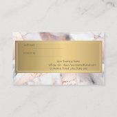 Carte De Référencement Marbre géométrique Rose or tendance (Dos)