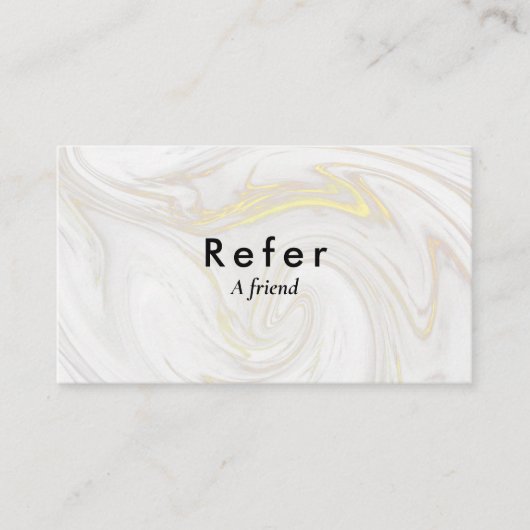 Carte De Référencement Marbre minimaliste moderne (Devant)