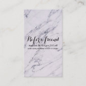 Carte De Référencement Marbre moderne tendance Elégant Glam Référer un am (Devant)