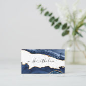 Carte De Référencement Marine et Gold Agate (Debout devant)