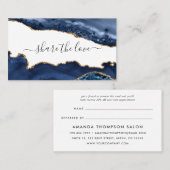 Carte De Référencement Marine et Gold Agate (Devant / Derrière)