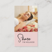 Carte De Référencement Massage Bien-être Spa Moderne Rose (Devant)