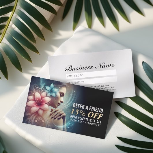 Carte De Référencement Massage Thérapie Guérison Mains Énergie Spa Bien-ê