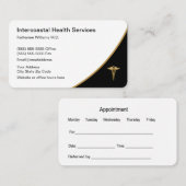 Carte De Référencement Médecin simple chic bureau (Devant / Derrière)