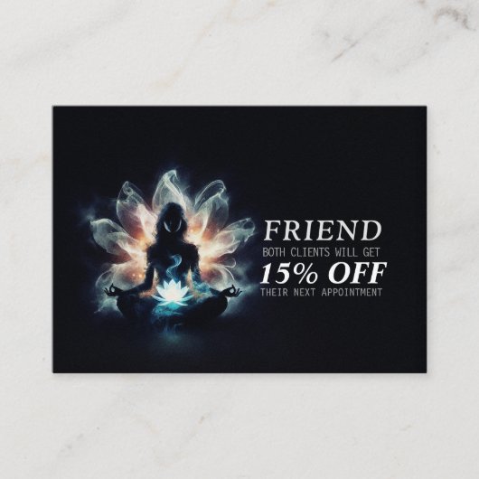 Carte De Référencement Méditation de l'instructeur de yoga Pose de la Mis (Devant)