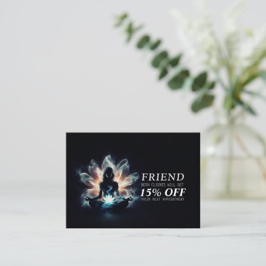 Carte De Référencement Méditation de l'instructeur de yoga Pose de la Mis (Debout devant)